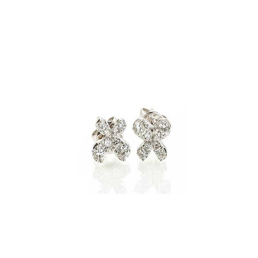 Pendientes Oro Blanco Brillantes 0.27 Quilates | Oro Wholesale