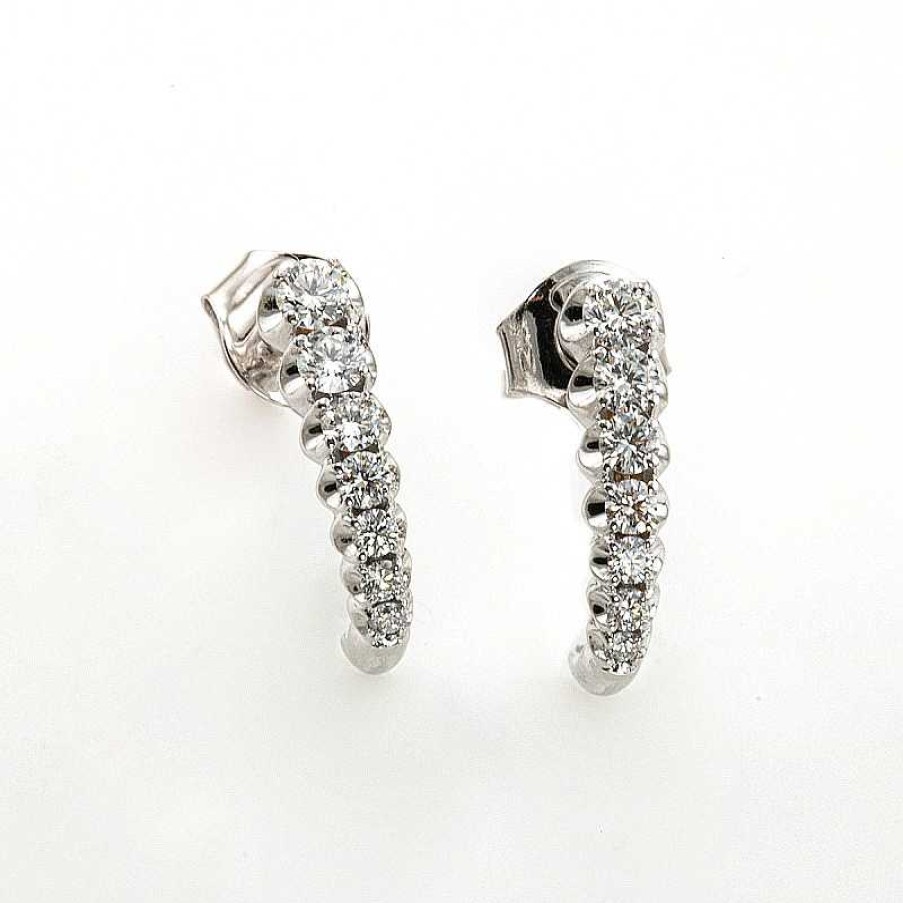 Pendientes Oro Blanco Brillantes | Brillantes Hot