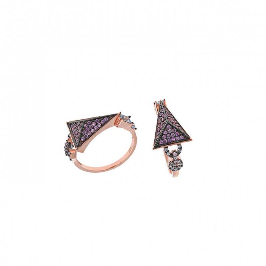 Anillo Plata Rosa Multicolor | Plata Online