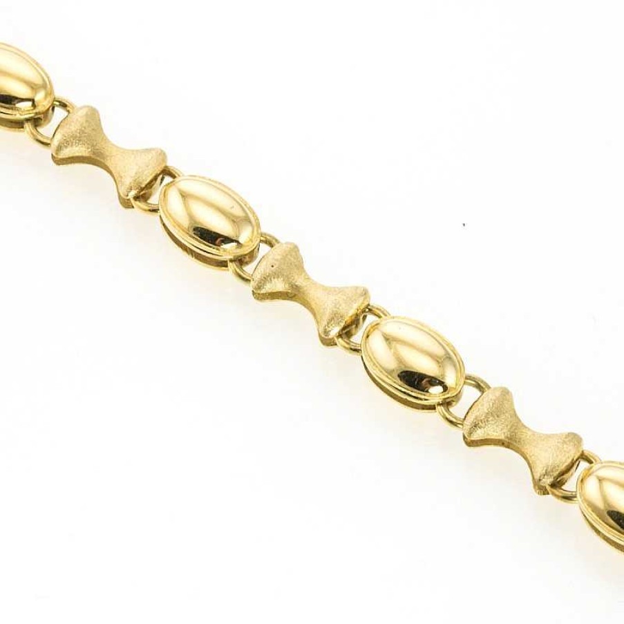 Pulsera Oro Amarillo Semi Ancha | Oro Wholesale