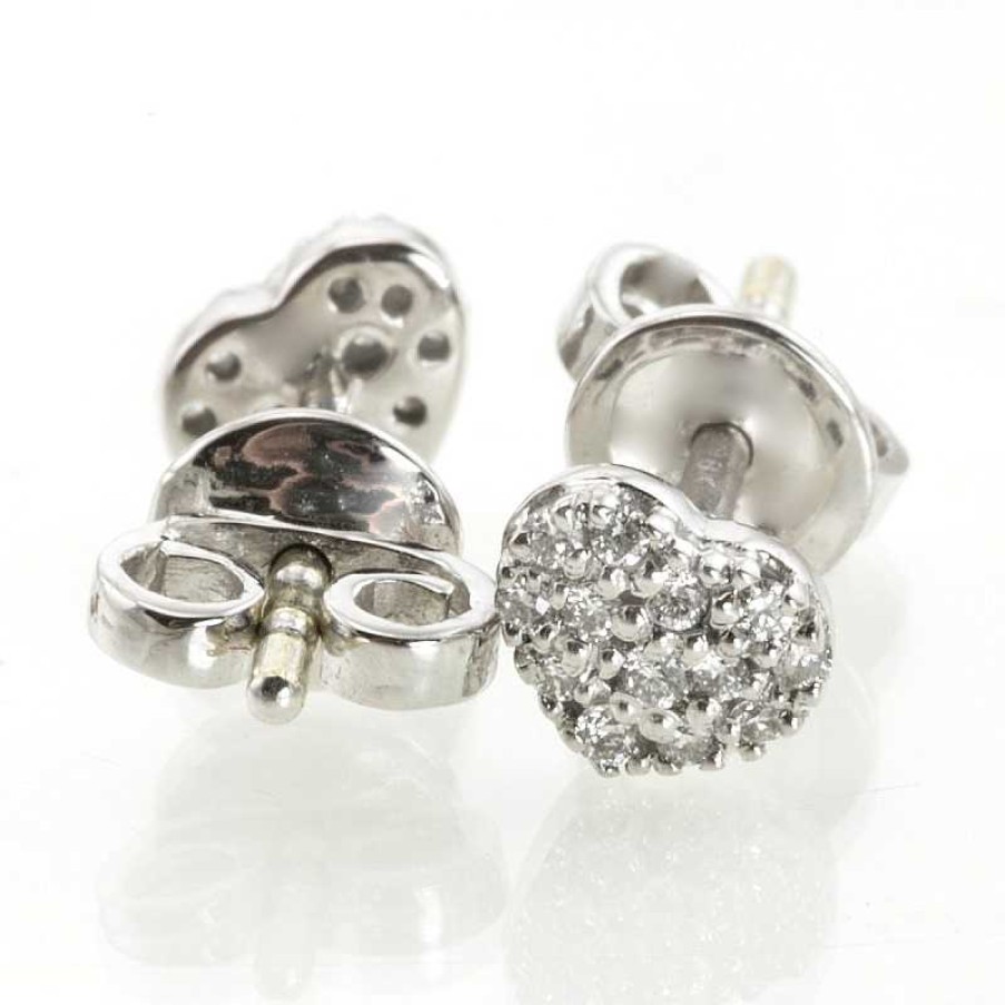 Pendientes Oro Blanco Coraz N | Oro Hot