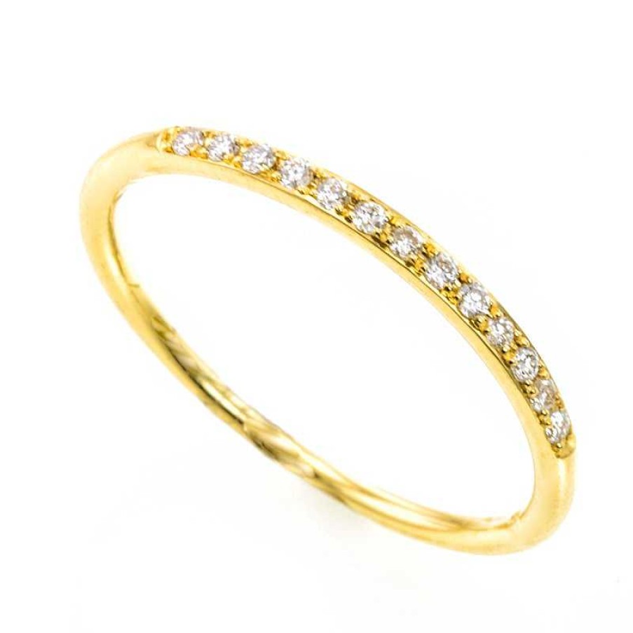 Anillo Con Brillantes En Oro Amarillo | Oro Clearance