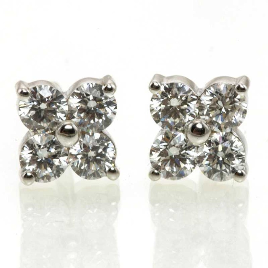 Pendientes Oro Blanco Brillantes 0.51 | Oro Best