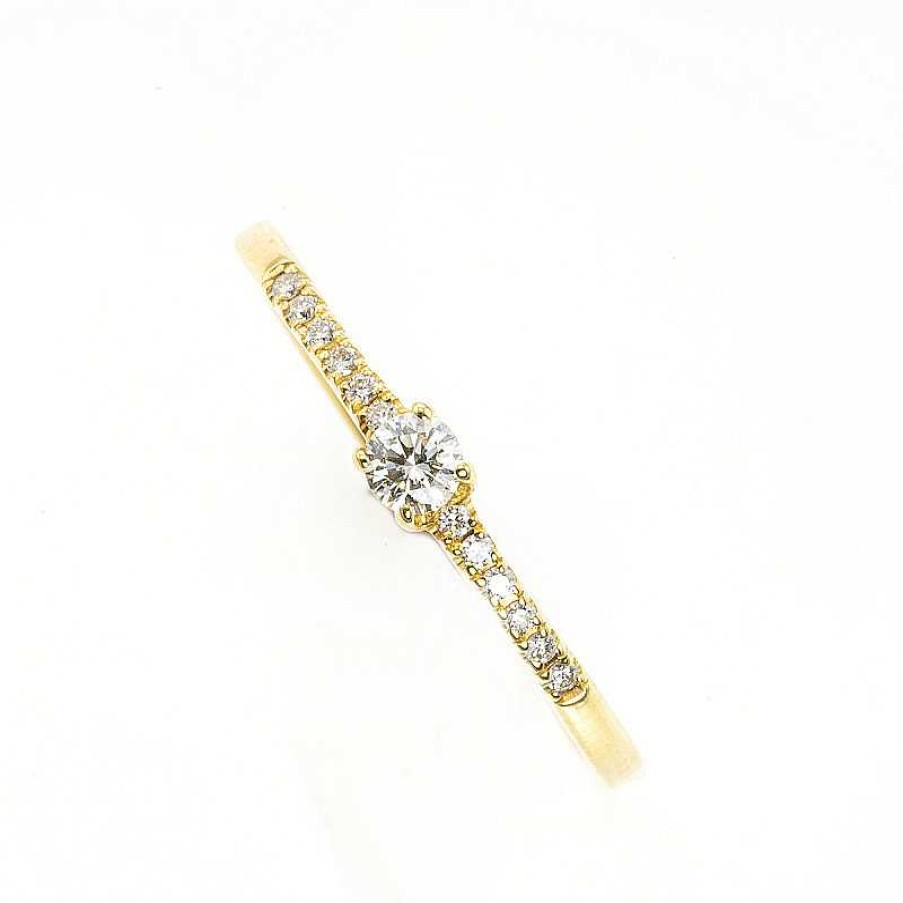 Anillo Oro Amarillo Brillantes 0.14 Kt | Brillantes Online