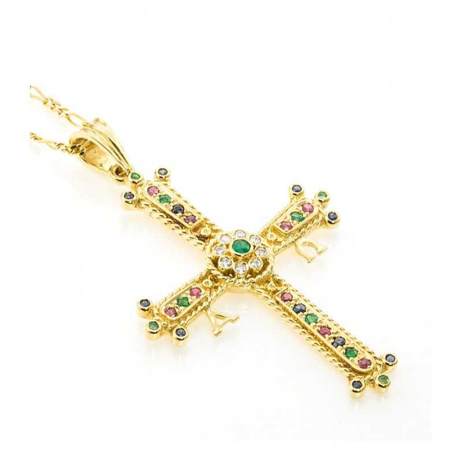 Cruz De La Victoria Gemas Color | Oro Wholesale