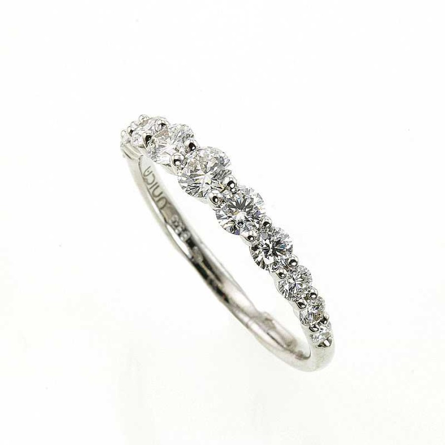 Anillo Oro Blanco Brillantes 0.83 Quilates | Oro Hot