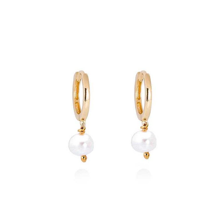 Pendientes Oro Amarillo Aretes Perlas | Perla Clearance