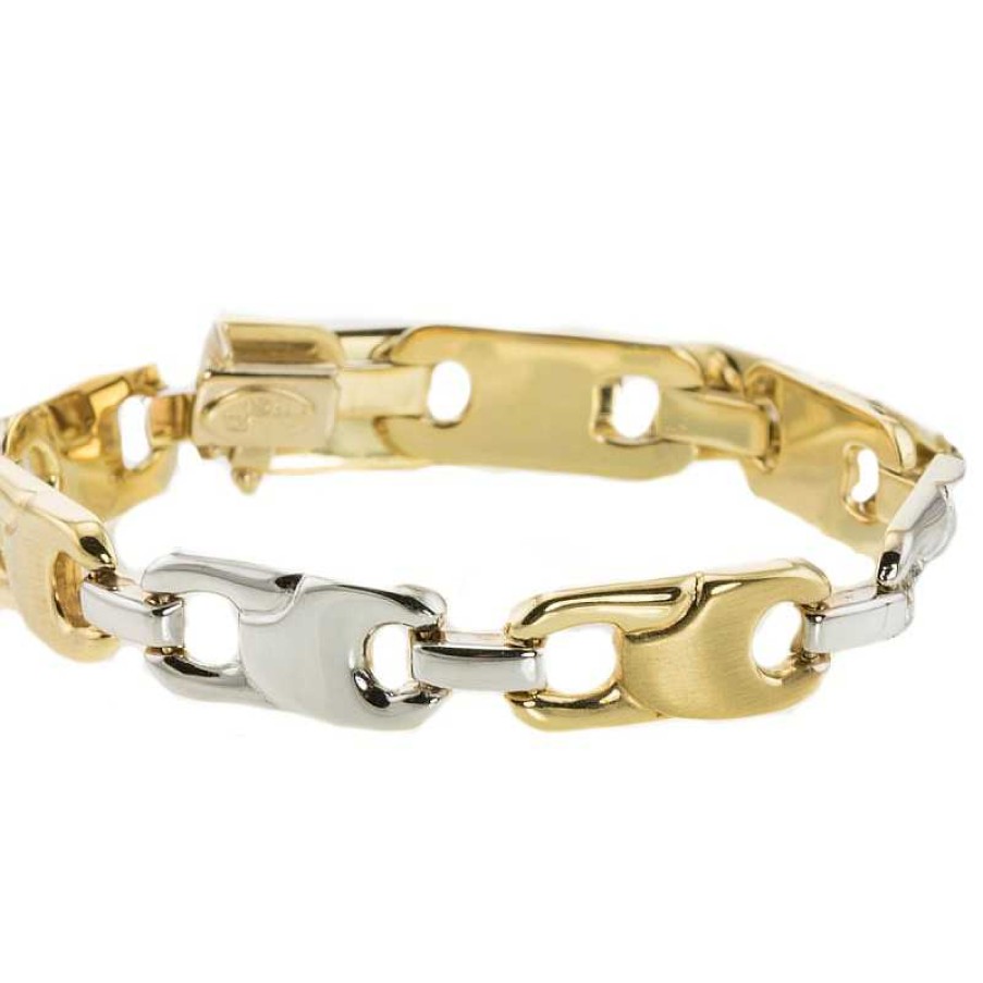 Pulsera Oro Blanco Y Oro Amarillo | Oro Best