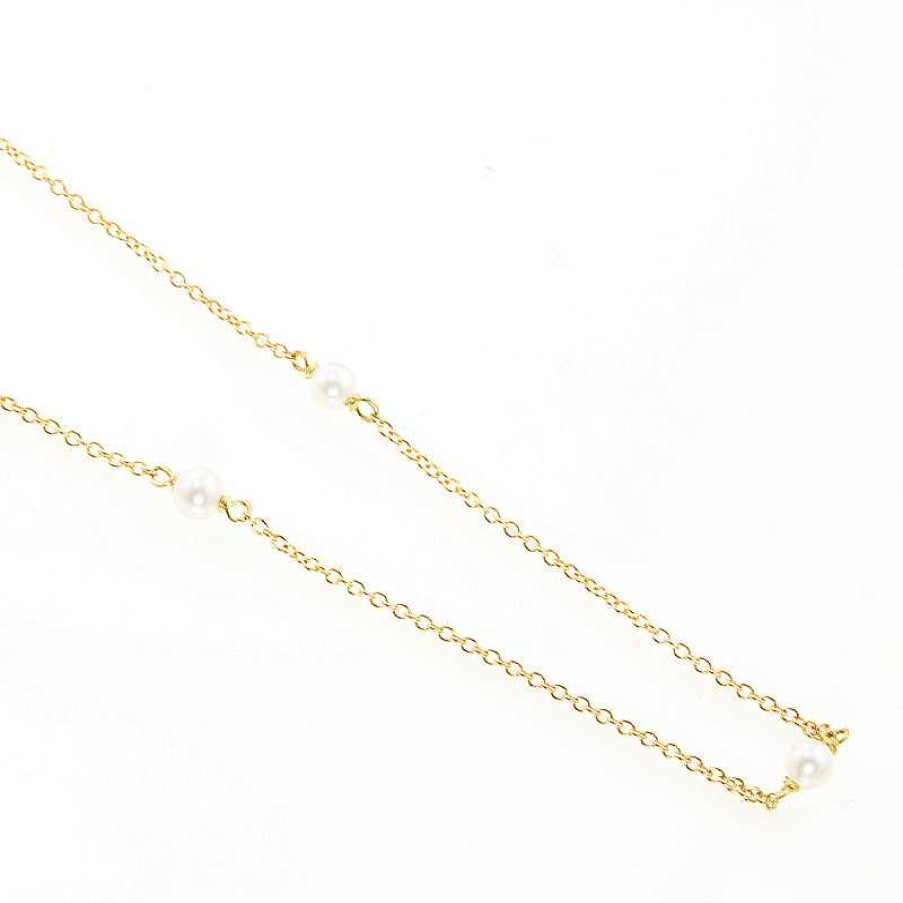 Collar Oro Amarillo Perlas | Oro Hot