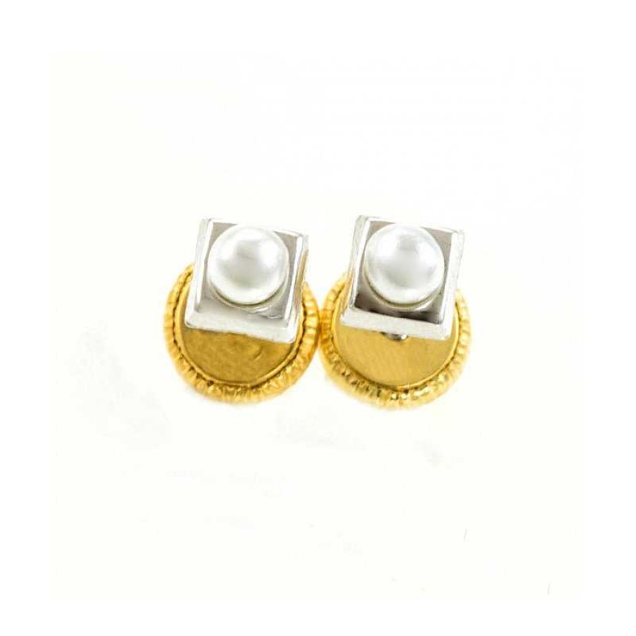 Pendientes Beb Oro Blanco Perla | Para bebés Clearance