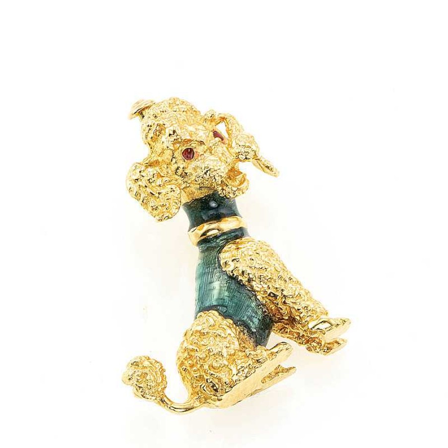 Broche En Oro Amarillo Caniche | Broche en oro amarillo caniche Wholesale