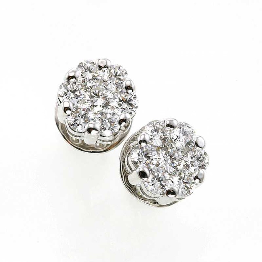 Pendientes Oro Blanco Brillantes 1.06 Quilates | Brillantes New