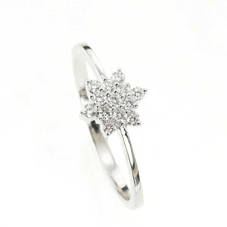 Anillo En Oro Blanco Brillantes 0.18 Quilates | Anillo en oro blanco brillantes 0.18 quilates Clearance