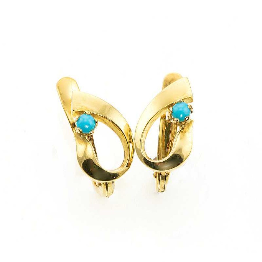 Pendientes Oro Amarillo Turquesa | Pendientes oro amarillo turquesa Best