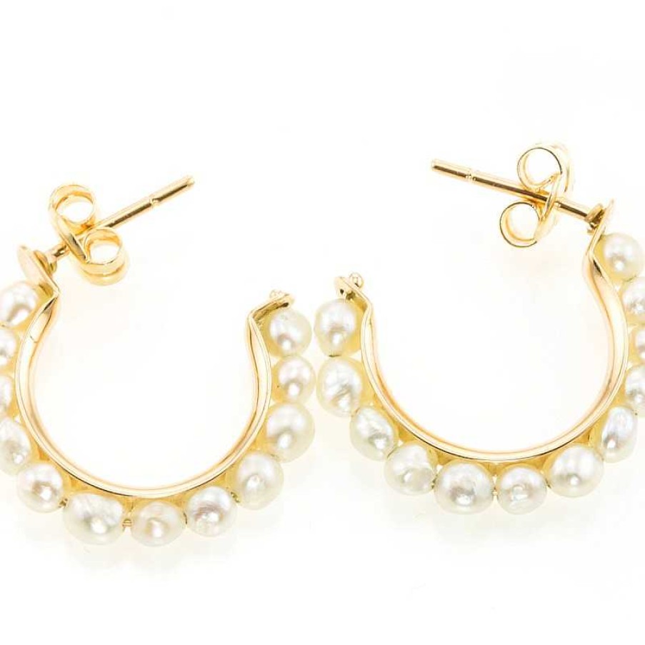 Pendientes Aro Con Perlas | Roibás Wholesale