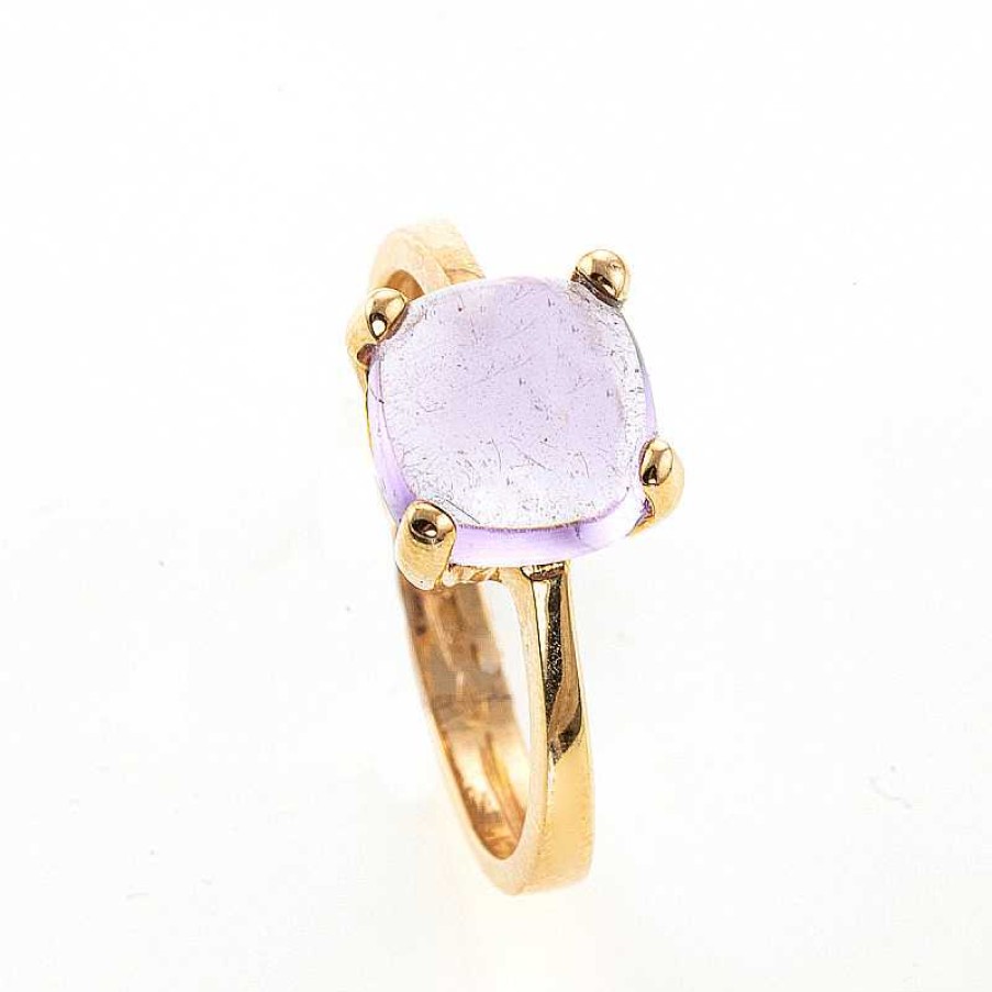 Anillo Oro Rosa Amatista | Oro Online