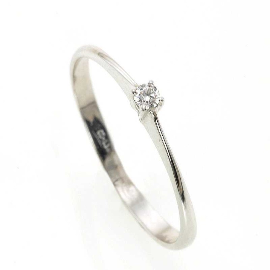 Anillo En Oro Blanco Diamante 0.04 Quilates | Anillo en oro blanco diamante 0.04 quilates Wholesale