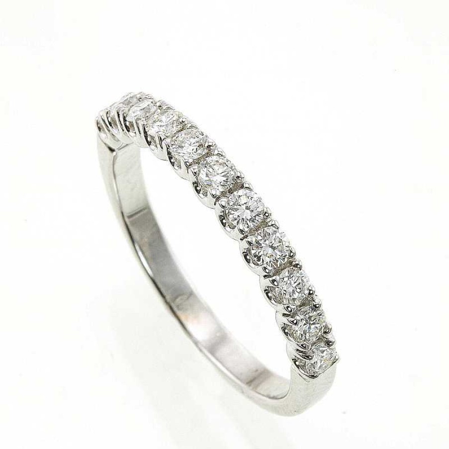 Anillo Oro Blanco Con Brillantes 0.47 Quilates | Oro New