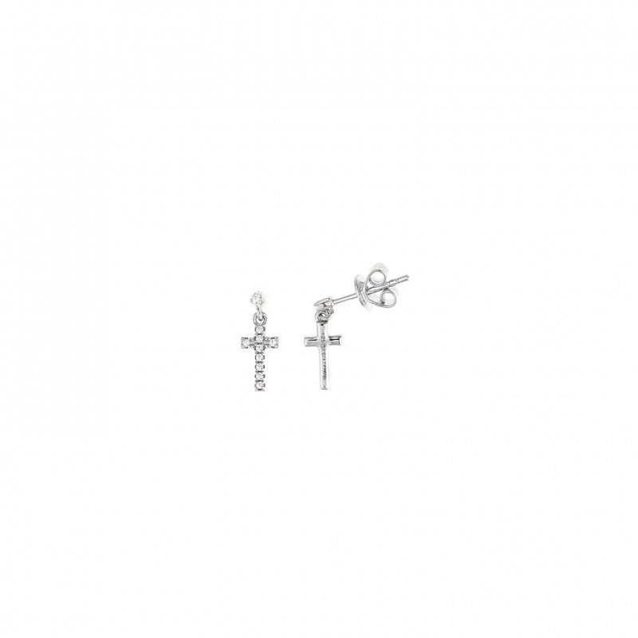 Pendientes En Forma De Cruz Plata | Plata Wholesale