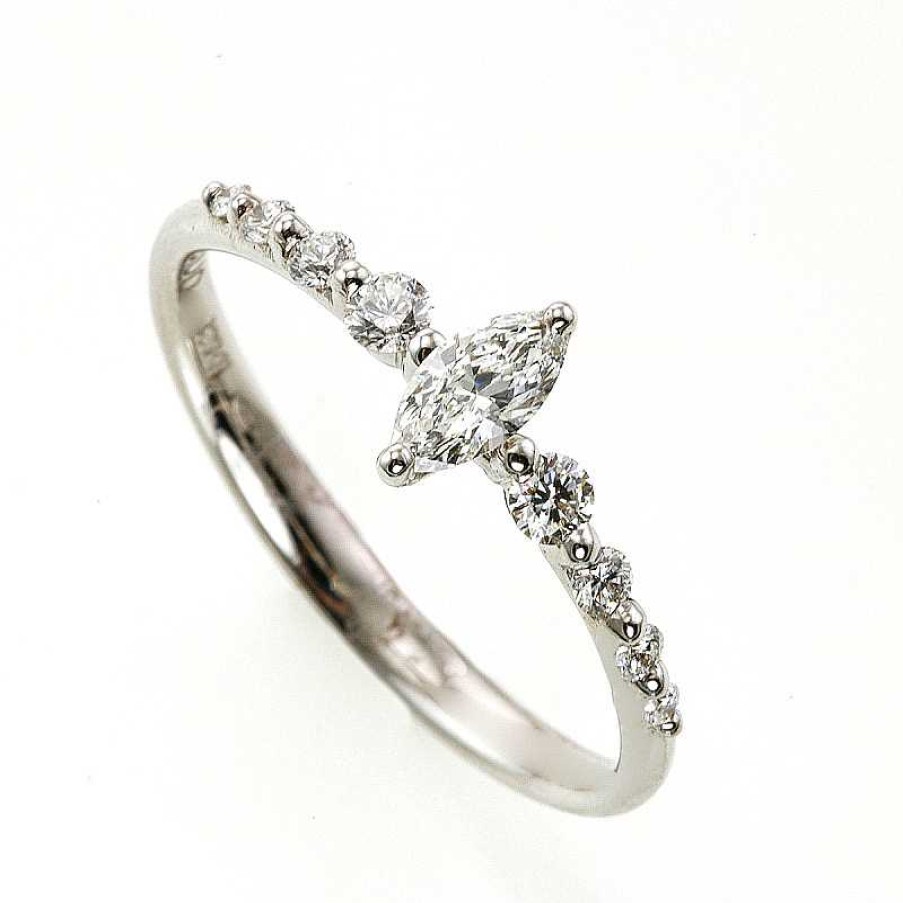 Anillo Oro Blanco Diamante Talla Marquise | Anillo oro blanco diamante talla marquise Wholesale