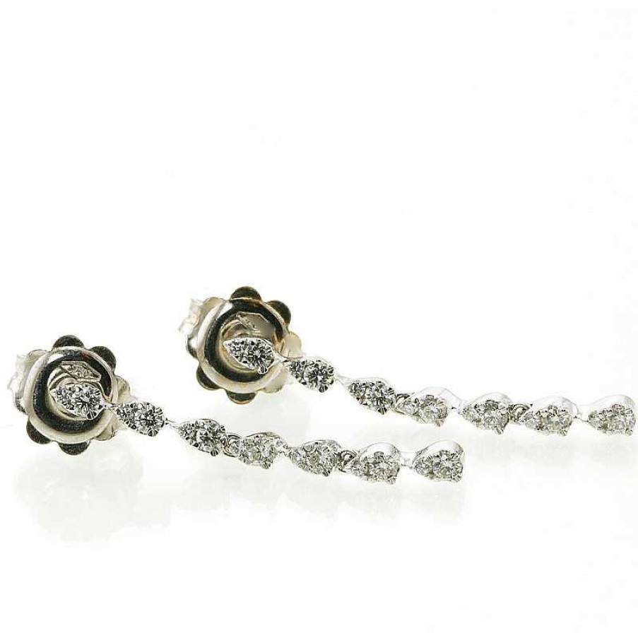 Pendientes Oro Blanco Diamantes | Brillantes Clearance