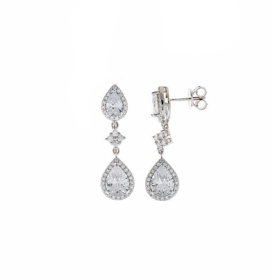 Pendientes Plata Circonitas Blancas | Plata Clearance