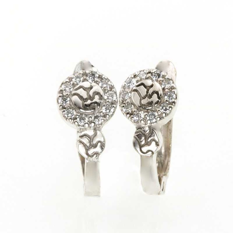 Pendientes Oro Blanco Circonitas | Pendientes oro blanco circonitas Best