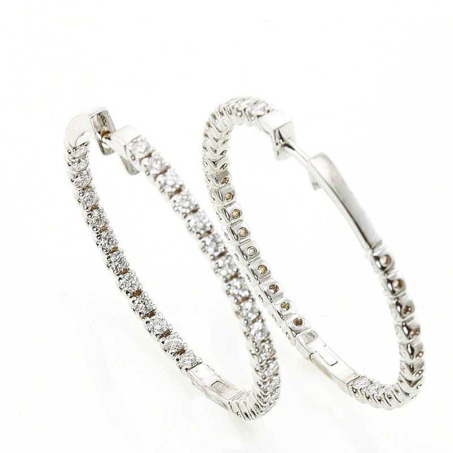 Aretes Oro Blanco Brillantes 0.92 Quilates | Brillantes Wholesale