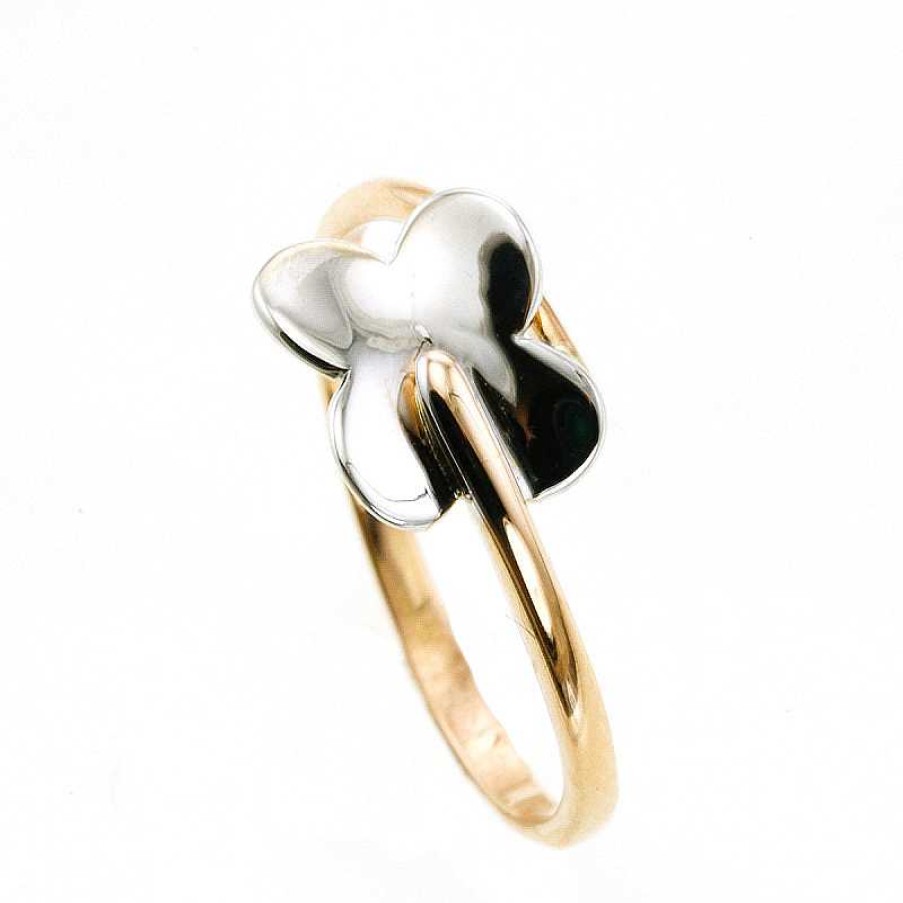 Anillo Bicolor Rosa Y Blanco | Oro Clearance