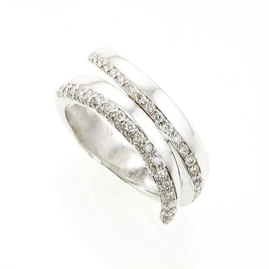 Anillo Oro Blanco Brillantes 0.49 Quilates | Brillantes Online