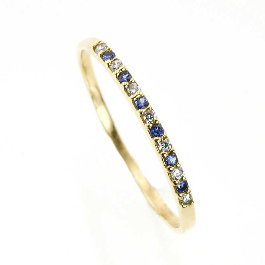 Anillo Oro Amarillo Circonitas Azules | Circonitas Hot