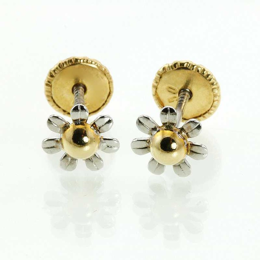 Pendientes Beb Flor Bicolor | Para bebés Online