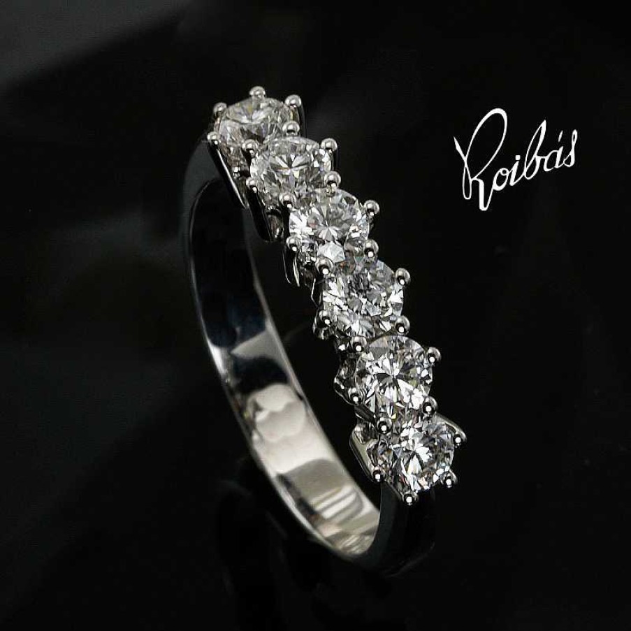 Anillo Seis Diamantes Talla Brillante | Roibás Best