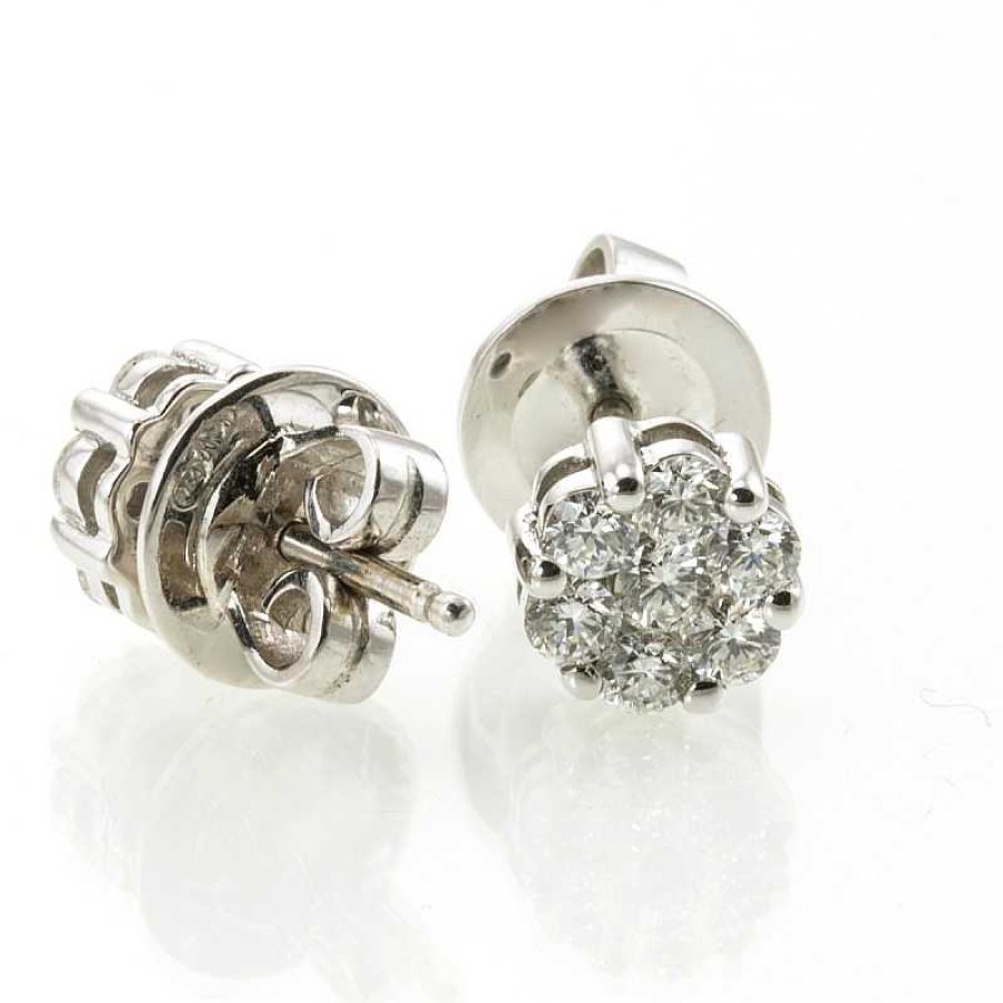 Pendientes Oro Blanco Brillantes 0.52 Quilates | Oro New