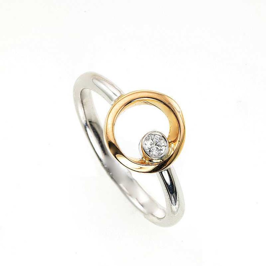 Anillo Oro Bicolor Brillante 0.06 Quilates | Anillo oro bi brillante 0.06 quilates New