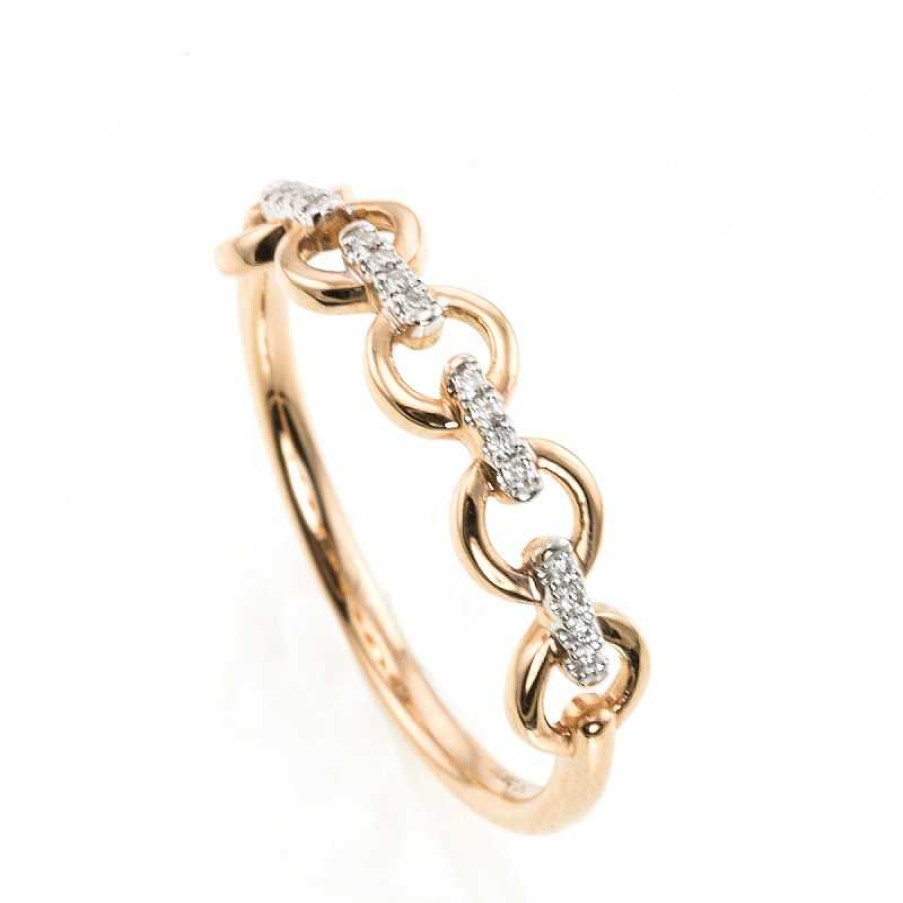 Anillo Oro Rosa Brillantes | Oro Best